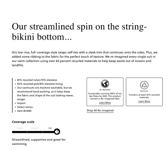 2/$15 NWT J. Crew Ribbed-Trim Hipster Full Coverage Bikini Bottom Pink Size XXL - Picture 6 of 7